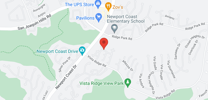 map of 6 S Celano Newport Coast, CA 92657